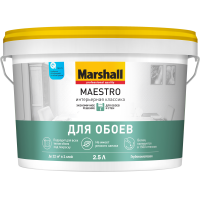 Краска Marshall Maestro Интерьерная Классика для обоев и стен глуб/мат BW 
