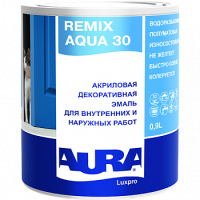 Полуматовая износостойкя эмаль "Aura Luxpro Remix Aqua 30